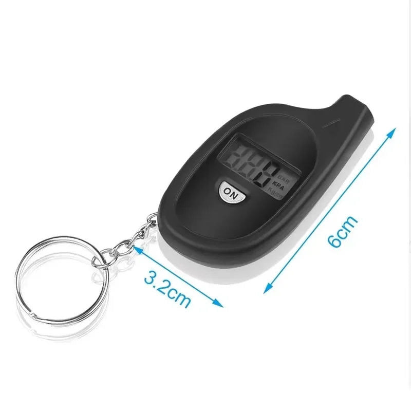 Tire Pressure Gauge with LCD Display Digital - Auto & Motorcycle Air Pressure Tester and Safety Alarm Tool