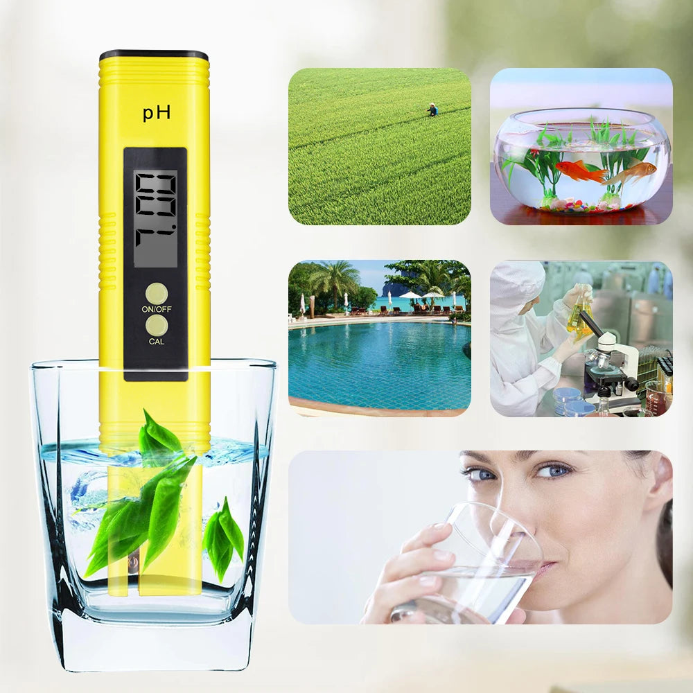 PH Meter & TDS Meter Digital Water Quality Tester 0-14 PH Meter Tester 0-9990PPM TDS&EC LCD Water Purity PPM Aquarium Filter