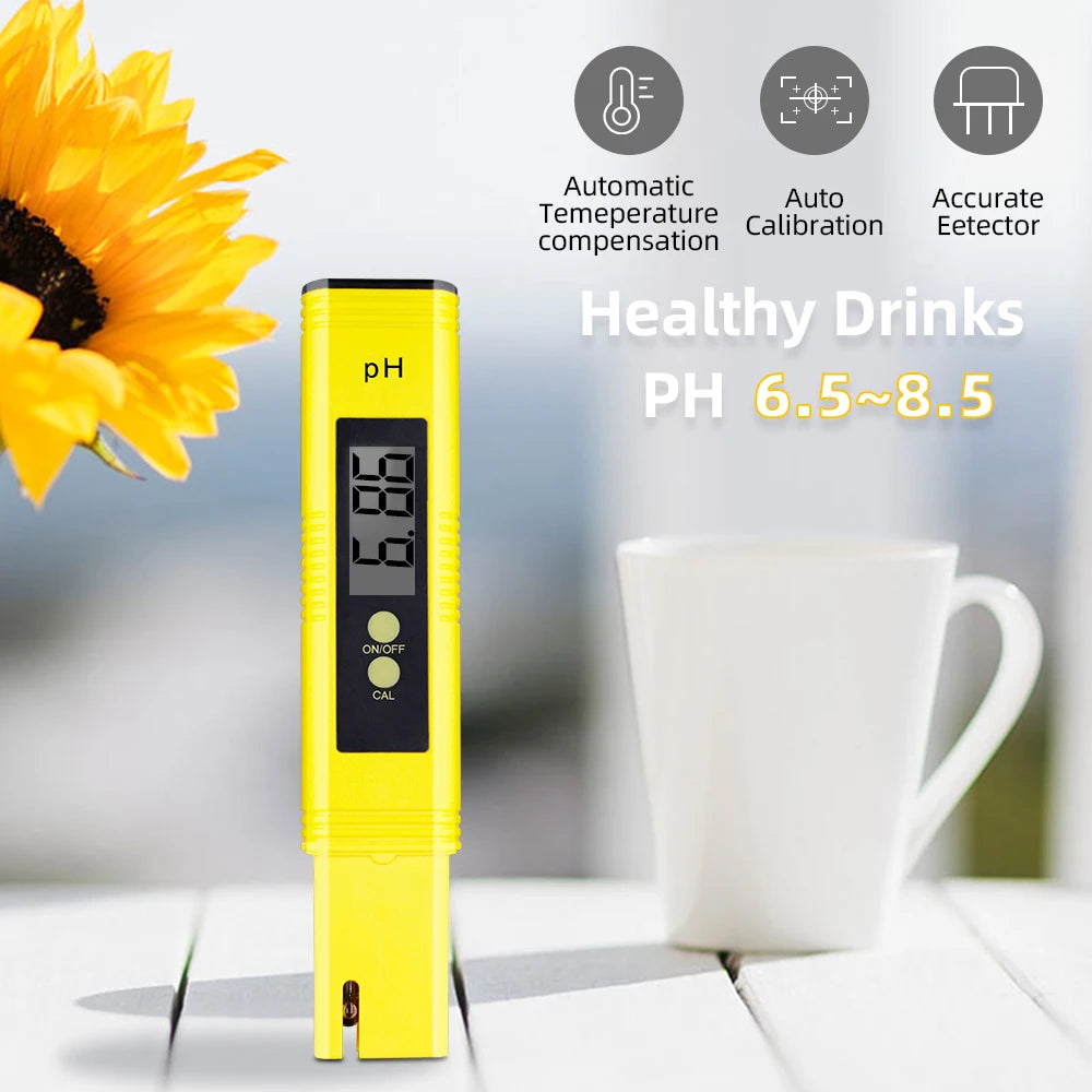 PH Meter & TDS Meter Digital Water Quality Tester 0-14 PH Meter Tester 0-9990PPM TDS&EC LCD Water Purity PPM Aquarium Filter