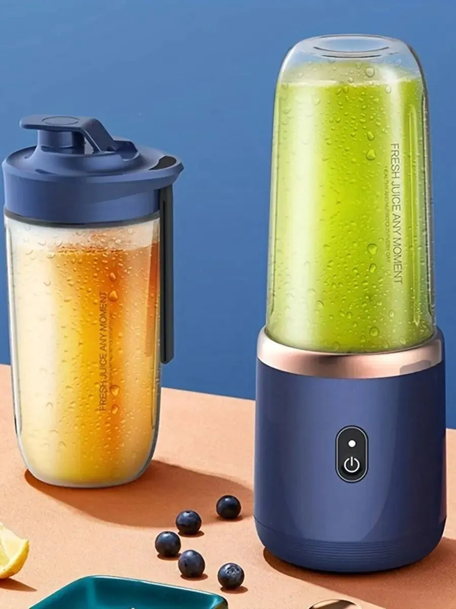 1PCS Juice Extractor Juice Cup Portable Rechargeable Small Juice Cup Home and Outdoor Multifunctional Juice Mixing 2Cups
