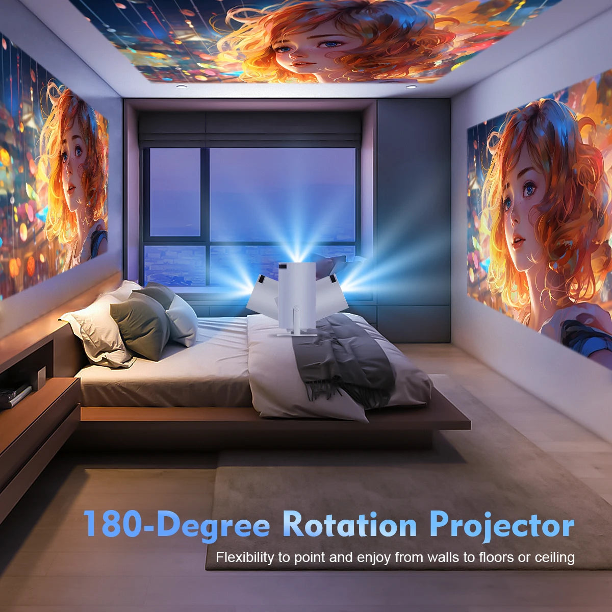 Magcubic Projector HY300 Pro 8K Android 14 Dual Wifi6 290ANSI Allwinner H726 BT5.0 1080P 1280*720P Home Cinema Outdoor Projetor