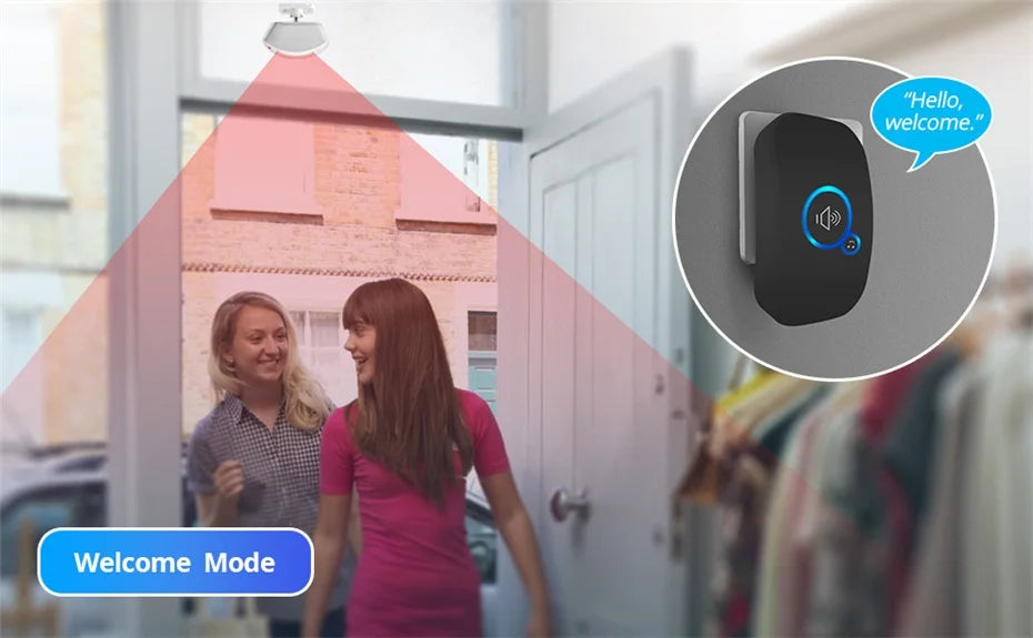 Wireless Doorbell FullHouse Waterproof Door Chime Kit Includes Push Button Transmitter and Plug In Receiver
