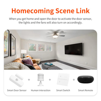 Tuya WiFi Zigbee Senors Door / Window Contact Detector Smart Life App Remote Control Supports Alexa And Google Home Voice