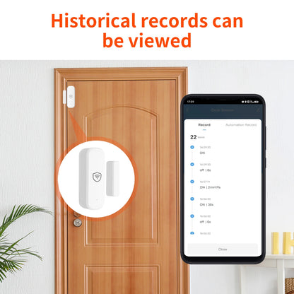 Tuya WiFi Zigbee Senors Door / Window Contact Detector Smart Life App Remote Control Supports Alexa And Google Home Voice