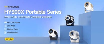 Magcubic Projector HY300 Pro 8K Android 14 Dual Wifi6 290ANSI Allwinner H726 BT5.0 1080P 1280*720P Home Cinema Outdoor Projetor