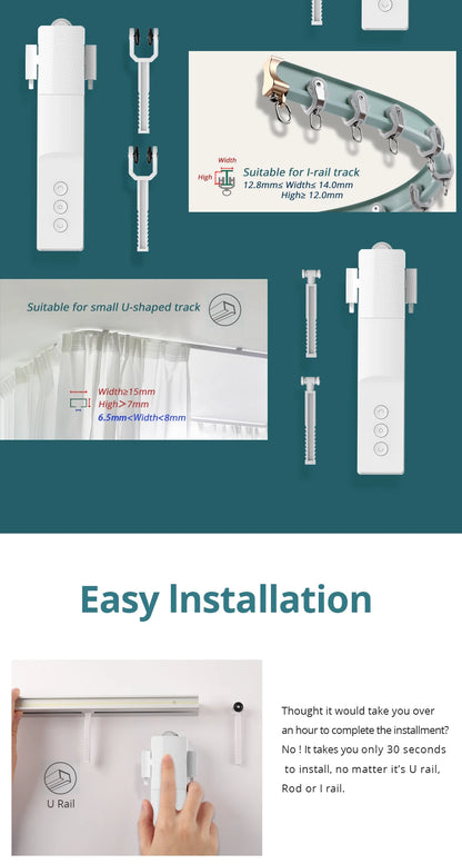 Zigbee Smart Curtain Driver Robot For Roman I Type U Type Curtains Track Alexa Google Home Control Zemismart Motor Drivers