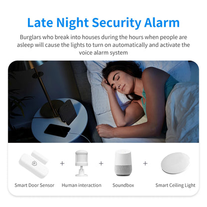 Tuya WiFi or Zigbee Door Window Sensor Smart Home Open Closed Alarm Security System App Remote Monitoring Smart Life Products
