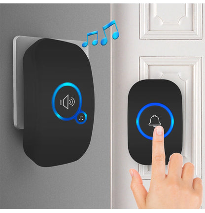 Wireless Doorbell FullHouse Waterproof Door Chime Kit Includes Push Button Transmitter and Plug In Receiver