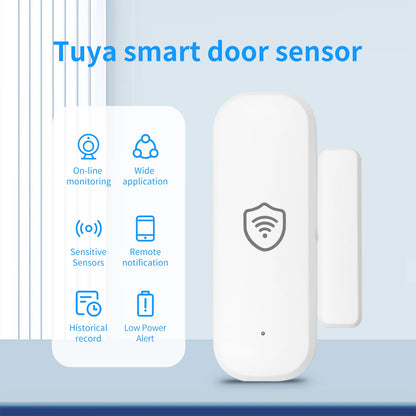 Tuya WiFi or Zigbee Door Window Sensor Smart Home Open Closed Alarm Security System App Remote Monitoring Smart Life Products