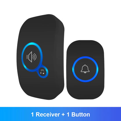 Wireless Doorbell FullHouse Waterproof Door Chime Kit Includes Push Button Transmitter and Plug In Receiver