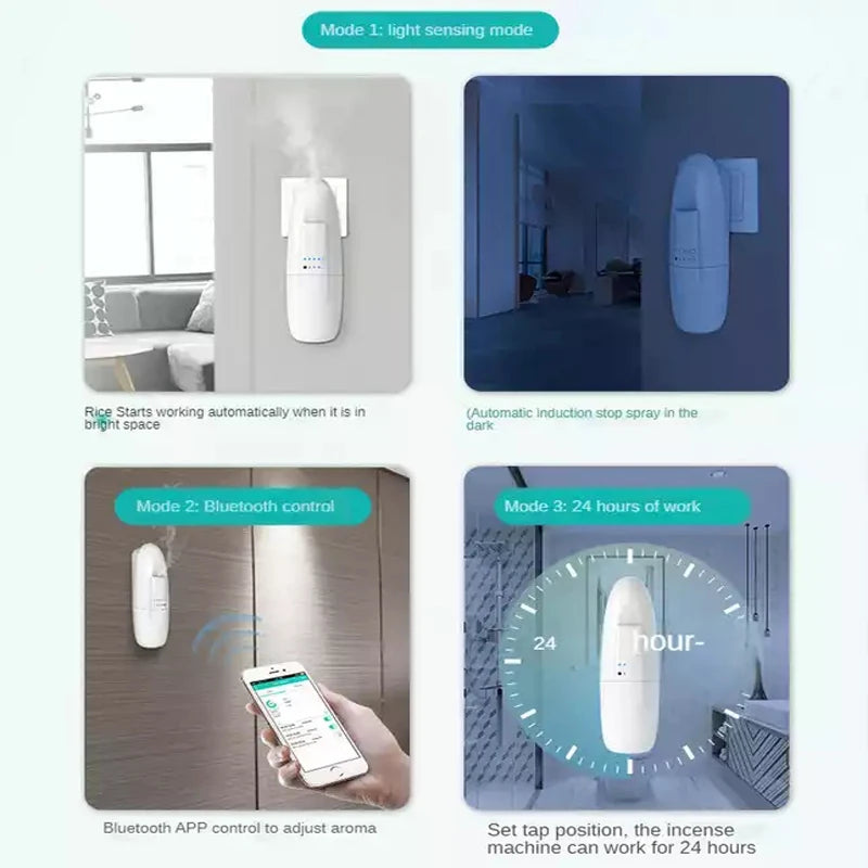 Aroma Diffuser Essential Oil Diffuser Professional Scent Air Freshener Atomizing Technology Plug-In Wall Remote Control Diffuser