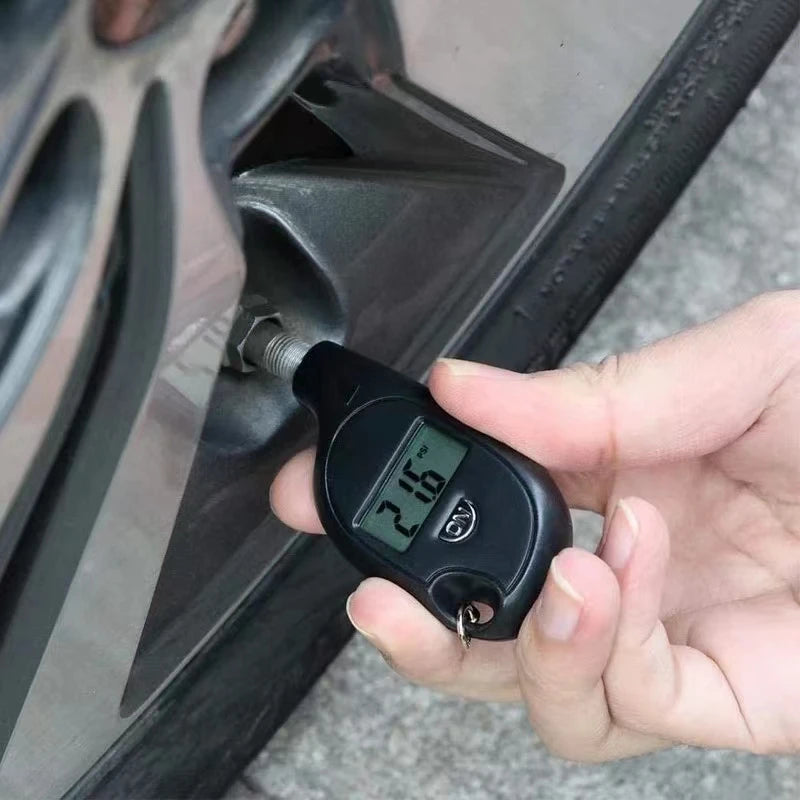 Tire Pressure Gauge with LCD Display Digital  - Auto & Motorcycle Air Pressure Tester and Safety Alarm Tool