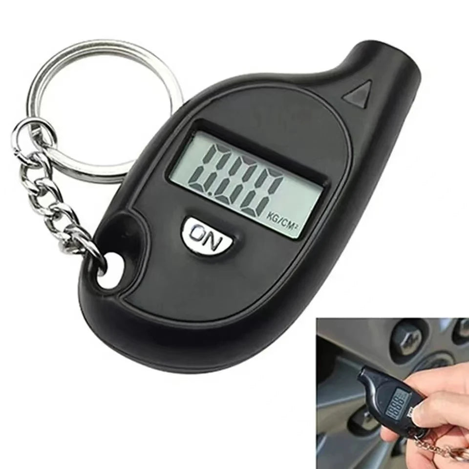 Tire Pressure Gauge with LCD Display Digital  - Auto & Motorcycle Air Pressure Tester and Safety Alarm Tool