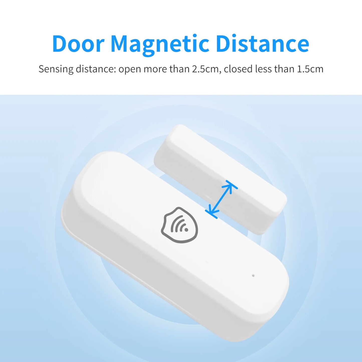 Tuya WiFi or Zigbee Door Window Sensor Smart Home Open Closed Alarm Security System App Remote Monitoring Smart Life Products
