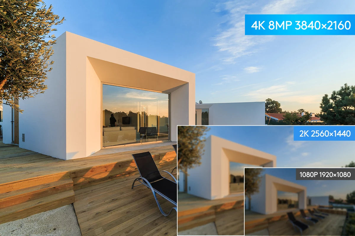 Ctronics Real 4K Outdoor Surveillance Camera 5G Wifi 8MP 3840x2160P Full Color Night Vision Security IP Camera 360 Auto Tracking