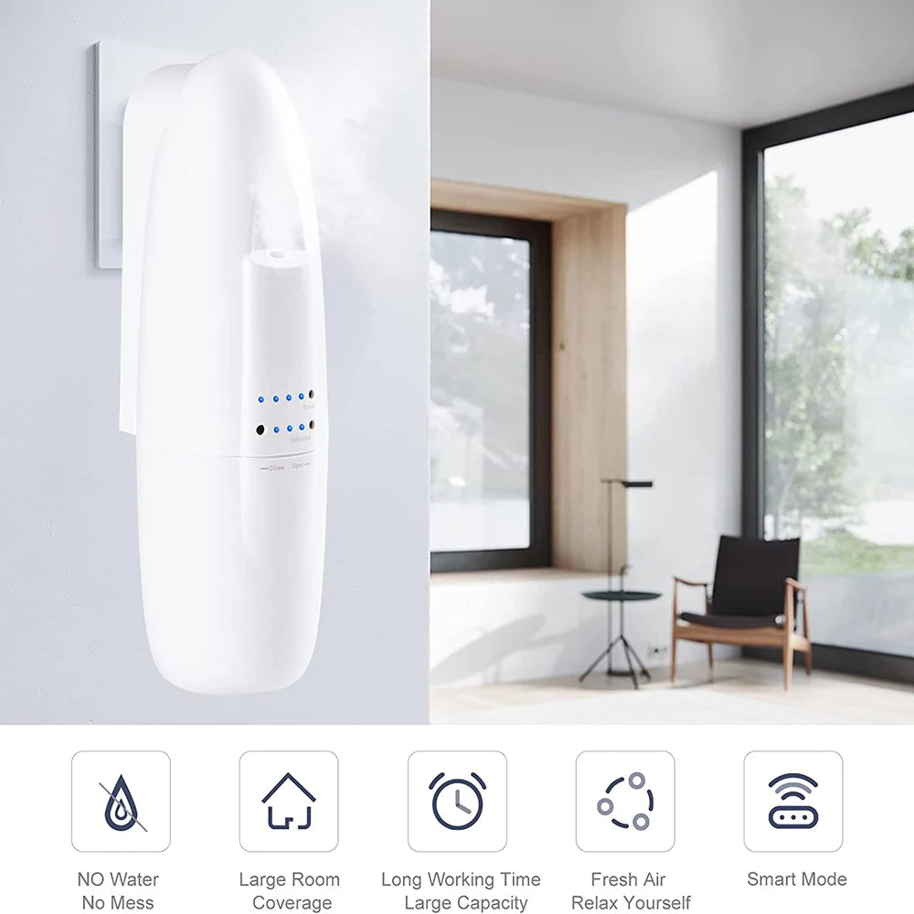 Aroma Diffuser Essential Oil Diffuser Professional Scent Air Freshener Atomizing Technology Plug-In Wall Remote Control Diffuser