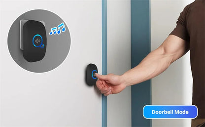 Wireless Doorbell FullHouse Waterproof Door Chime Kit Includes Push Button Transmitter and Plug In Receiver