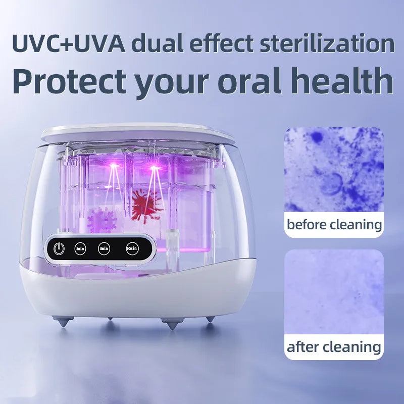 TINSOL 48kHz Ultrasonic Cleaner with UV Sterilizer Convenient Home Cleaning Solution for Jewelry, Dentures and Clear Aligners