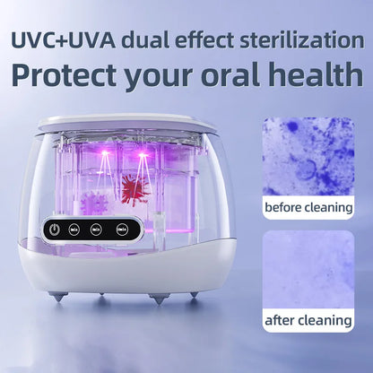 TINSOL 48kHz Ultrasonic Cleaner with UV Sterilizer Convenient Home Cleaning Solution for Jewelry, Dentures and Clear Aligners