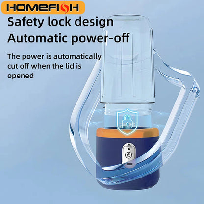 1PCS Juice Extractor Juice Cup Portable Rechargeable Small Juice Cup Home and Outdoor Multifunctional Juice Mixing 2Cups