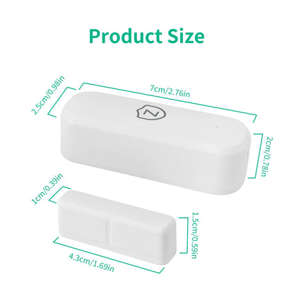 Tuya WiFi Zigbee Senors Door / Window Contact Detector Smart Life App Remote Control Supports Alexa And Google Home Voice