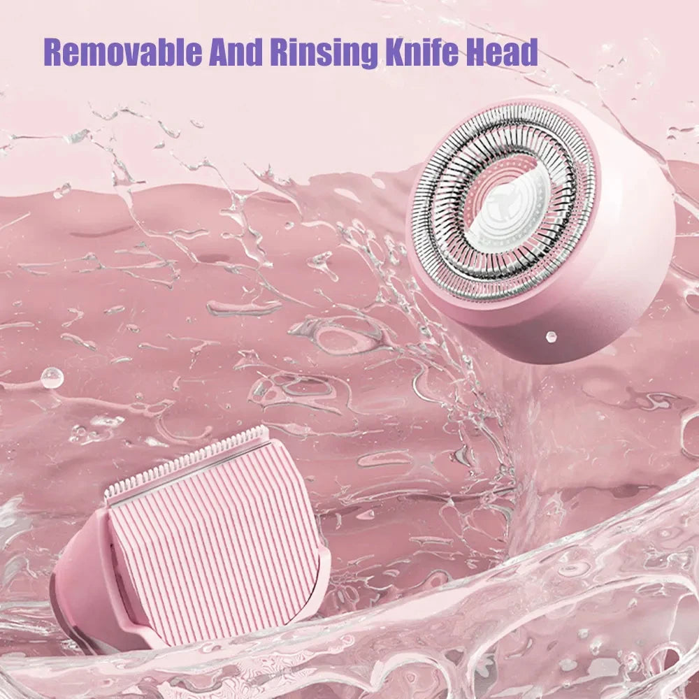 2025 New 2in1 Electric Razor for Women Painless Hair Removal Rechargeable Body Trimmer Underarm Mustache Epilator Shaver