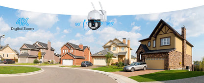 Ctronics Real 4K Outdoor Surveillance Camera 5G Wifi 8MP 3840x2160P Full Color Night Vision Security IP Camera 360 Auto Tracking