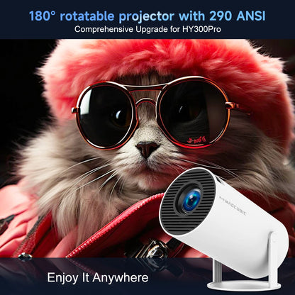 Magcubic Projector HY300 Pro 8K Android 14 Dual Wifi6 290ANSI Allwinner H726 BT5.0 1080P 1280*720P Home Cinema Outdoor Projetor