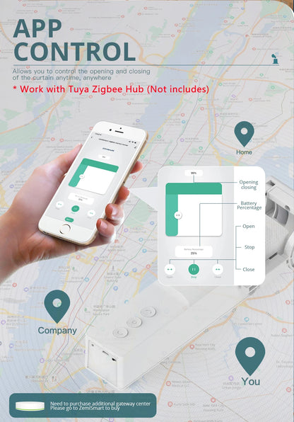 Zigbee Smart Curtain Driver Robot For Roman I Type U Type Curtains Track Alexa Google Home Control Zemismart Motor Drivers