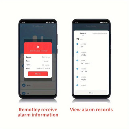 Tuya WiFi or Zigbee Door Window Sensor Smart Home Open Closed Alarm Security System App Remote Monitoring Smart Life Products
