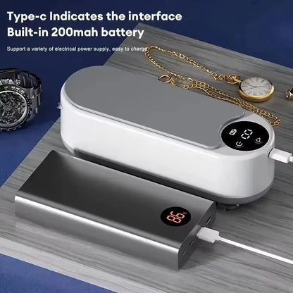 Eyeglass cleaning machine ultrahigh frequency full-automatic household cleaning jewelry mouthpiece small portable contact lens c