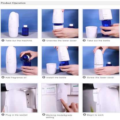 Aroma Diffuser Essential Oil Diffuser Professional Scent Air Freshener Atomizing Technology Plug-In Wall Remote Control Diffuser