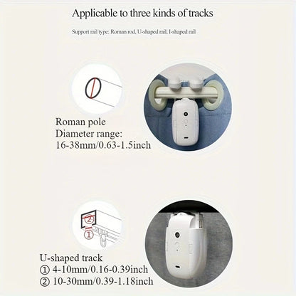 BT Smart Automatic Curtain Opener Roman T U 3in1 Rail Track Curtains Switch Robot Remote