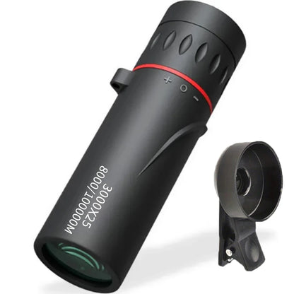 3000x25 Long Range HD Professional Adult Monocular and Mini Portable Telescope for outdoor camping and hunting