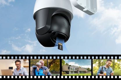 Ctronics Real 4K Outdoor Surveillance Camera 5G Wifi 8MP 3840x2160P Full Color Night Vision Security IP Camera 360 Auto Tracking