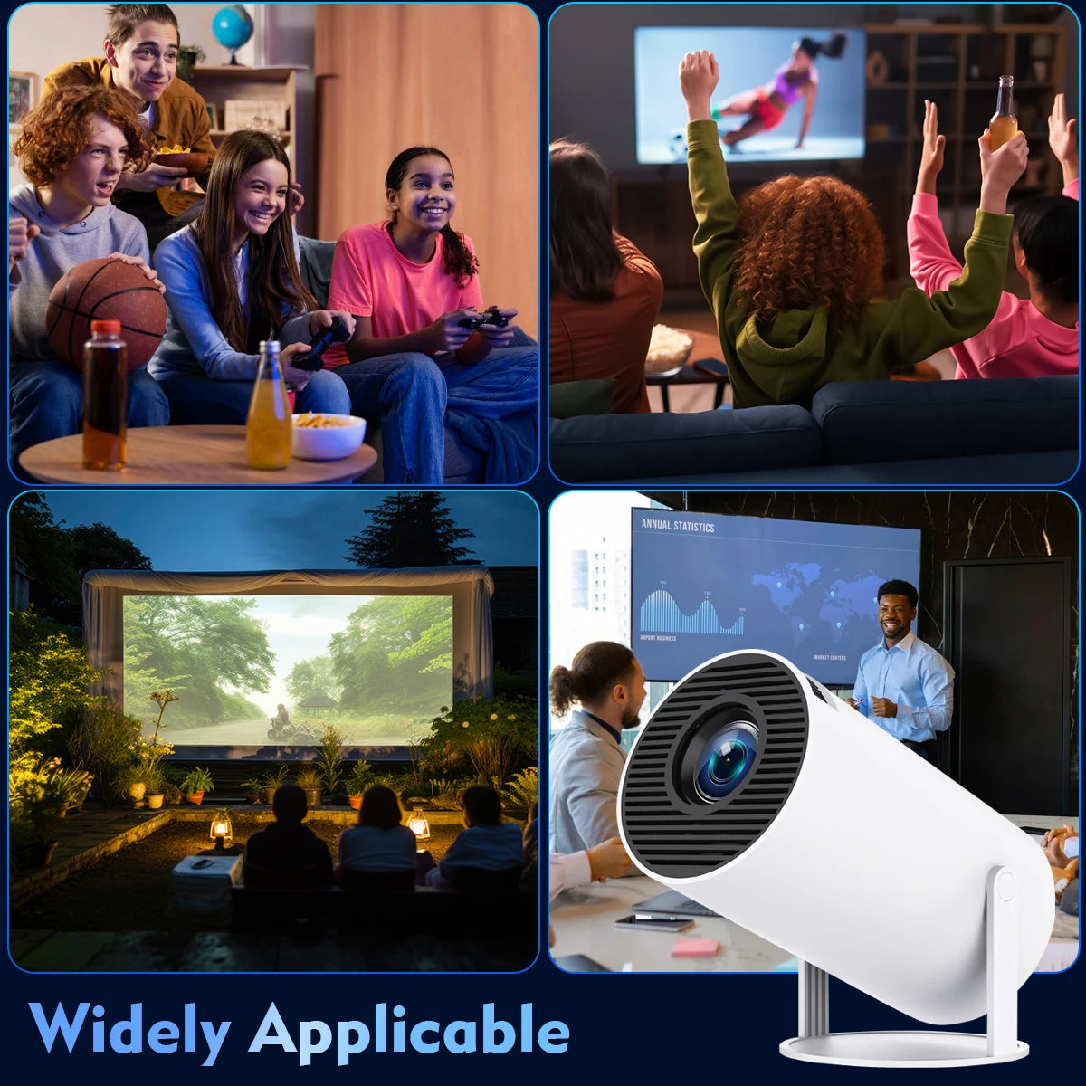 Magcubic Projector HY300 Pro 8K Android 14 Dual Wifi6 290ANSI Allwinner H726 BT5.0 1080P 1280*720P Home Cinema Outdoor Projetor