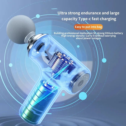 Portable Electric Massage Gun  with 4 Interchangeable Heads & LED Light for Full Body Relaxation Electric Massage Gun